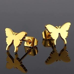 New Little Gold Butterflies Golden Butterfly Earrings Minimalist NWT